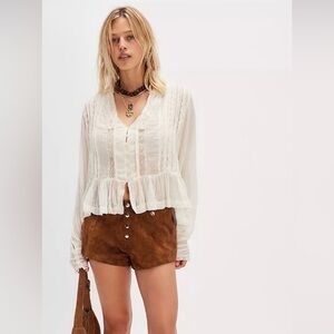 ▪️NWT Free People Elodie Blouse in Ivory